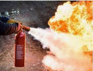 extinguishing fire