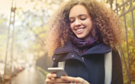 woman with phone